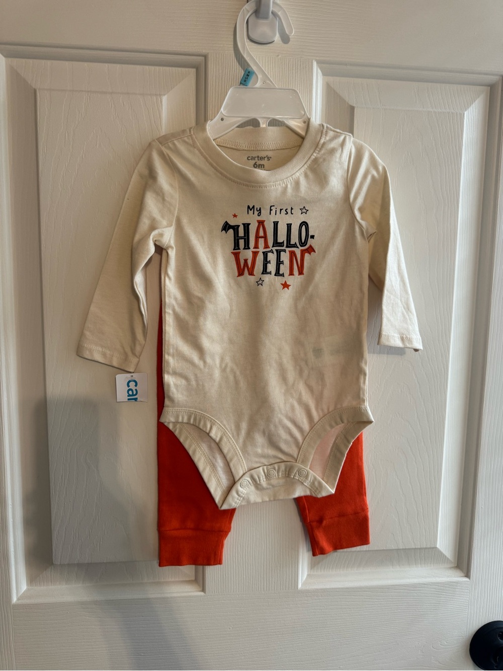 Carter's Cream & Orange 'My First Halloween' Two-Piece Set